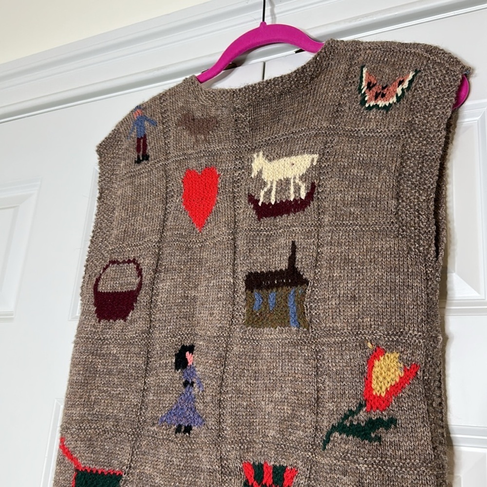 Vintage Ralph Lauren Wool Vest Handmade in England 1982 Rare - Picture 11 of 16